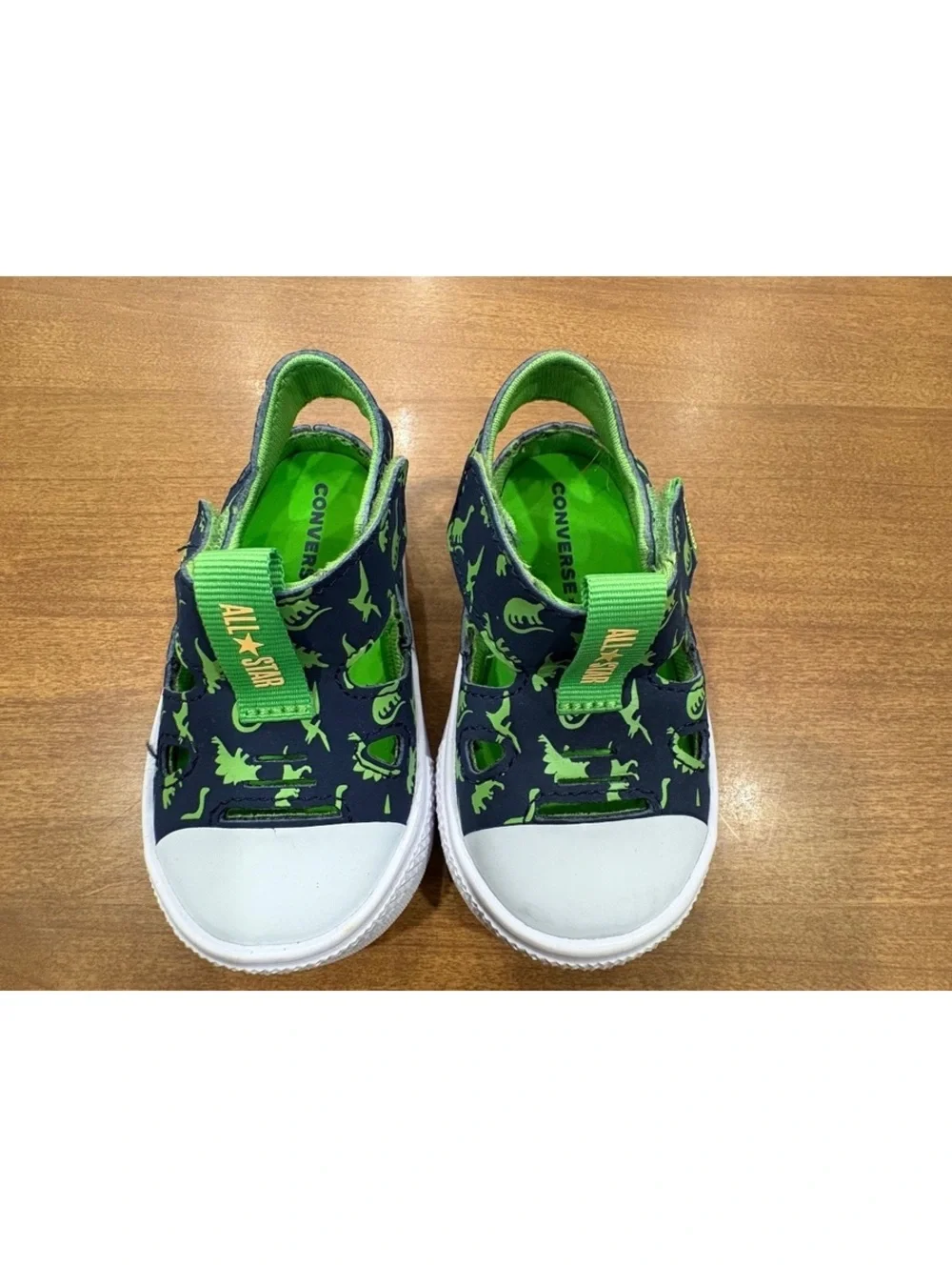 Converse Infant All Star Green and Navy Sneakers Size 4